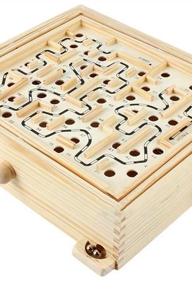 Wooden Large Maze Children Adult Balance Track Game Gesktop Intelligence Breakthrough Toy