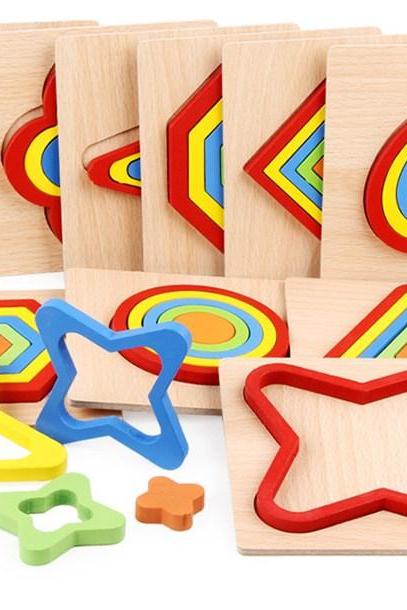 Toddler Puzzles Games Wooden Toys Montessori Shape Sorting Puzzle Toddlers Activities Preschool Learning Early Educational Gift for Kids Age 1 2 3 4 5 6 Year Old