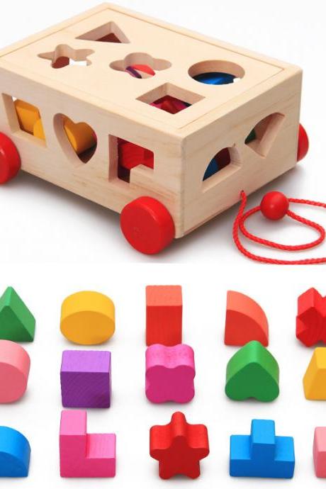 Wooden Shape Sorter Toys for Toddlers Learning Sort and Match for 1 2 Year Old