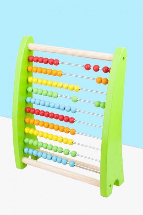 Wooden Abacus Classic Counting Tool, Early Learning Develpmental Toy, Multi-Colored Beads, 10 Extensions, 100 Bead Abacus, Math Toy for Kids