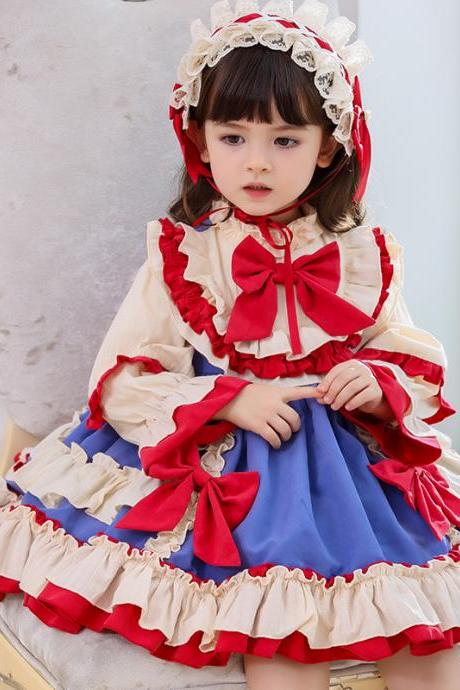 New Lolita children's dress girl lolita dress girl long sleeve dress princess