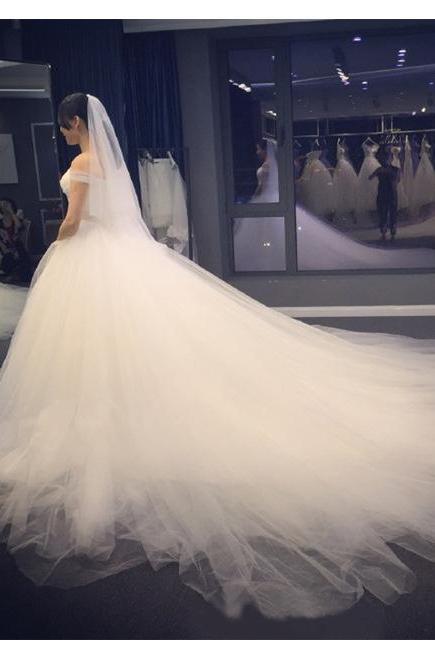 Wedding dress bride trailing one-shoulder high-end lace satin 2020 new Korean simple wedding dress