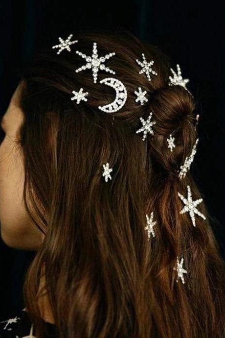 12 Pcs Shining Hair Clips, Women Girl Hair Styling Accessories Women's Gift