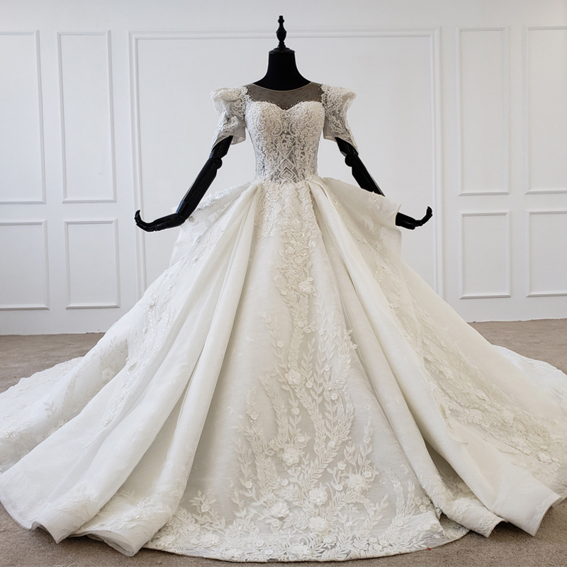 Lvory Wedding Dress Bride Pearl Crystal Wedding Dress on Luulla