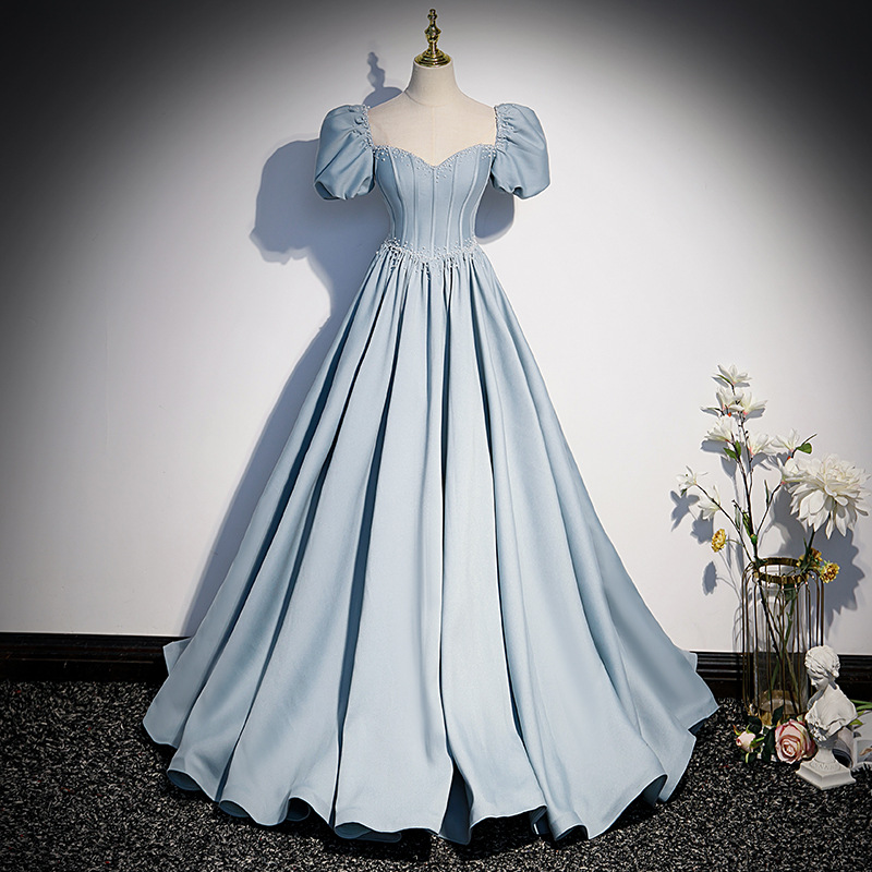 Host French Banquet Blue Long Dress